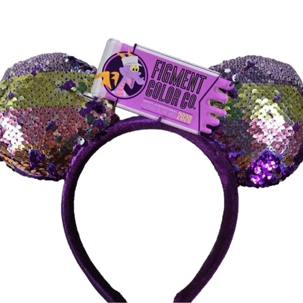 Disney Parks Epcot Festival of Arts 2020 Figment Color Co. Ears Headband